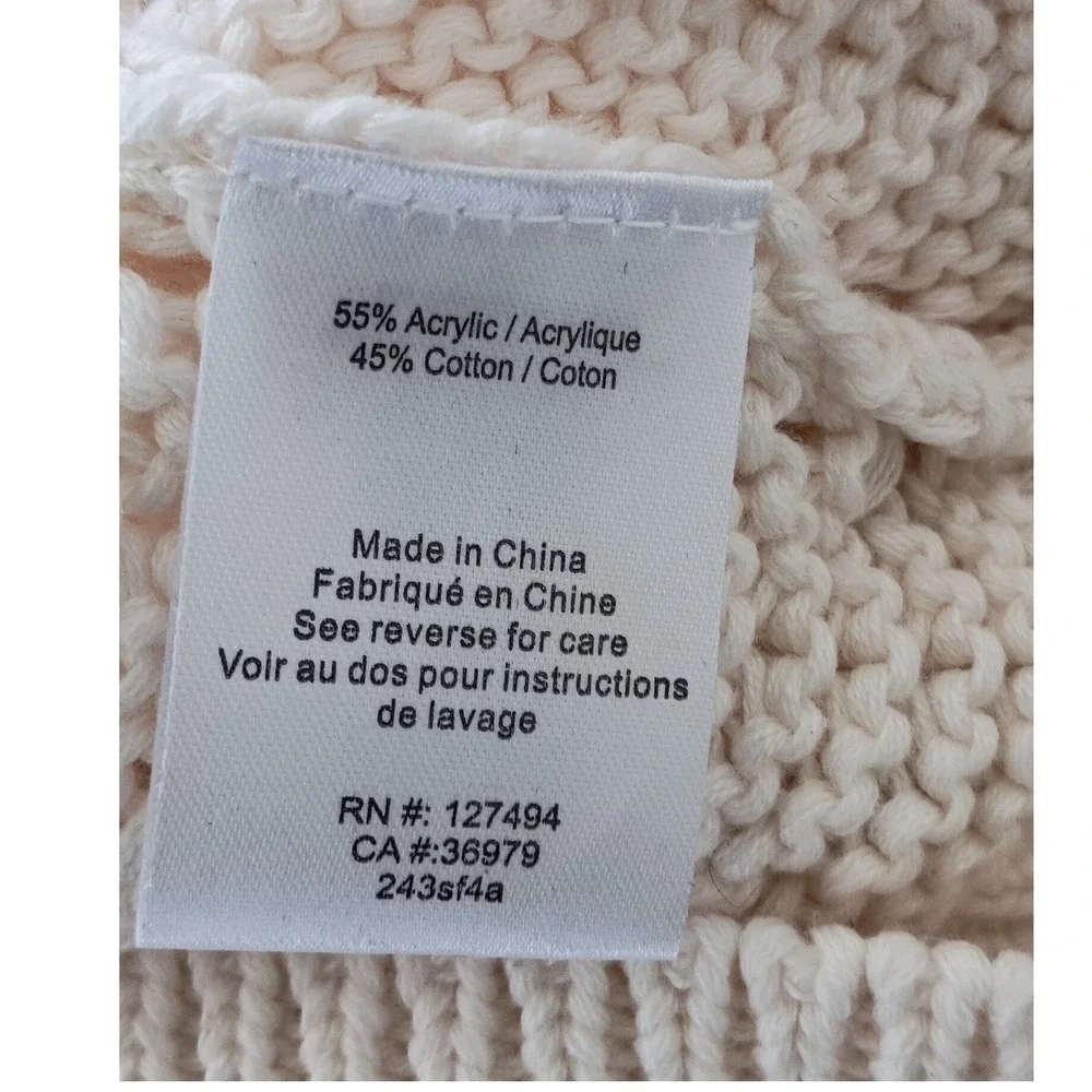NWT Heartloom Gilda Vest Paper White Pointelle Crochet Knit Button Front S $79 - Picture 7 of 9